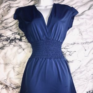 Veronica M Navy Blue Midi Dress